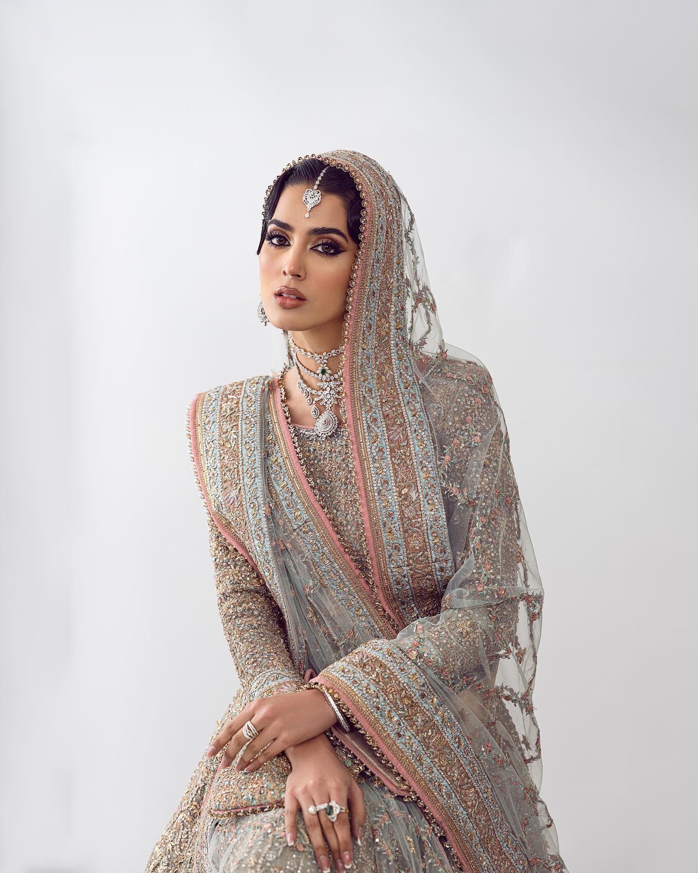 Premium Lehenga Choli and Dupatta Bridal Wedding Dress – Nameera by Farooq