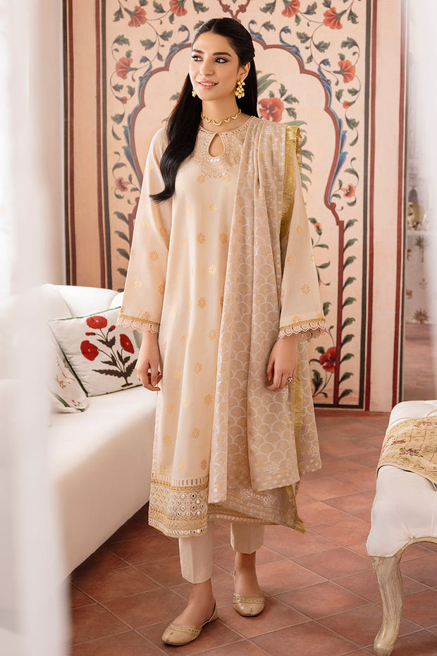 Traditional Pakistani Salwar Suit in Rose Jacquard Salwar Kameez