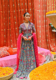 Traditional Pishwas Frock and Sharara Mehndi Dress Online