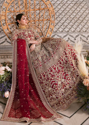 Traditional Red Lehenga Choli Dupatta Barat Pakistani Bridal Dress