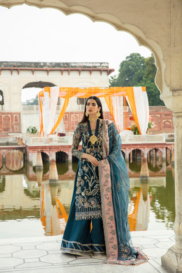 Traditional Sea Green Pakistani Salwar Kameez Dupatta Salwar Suit