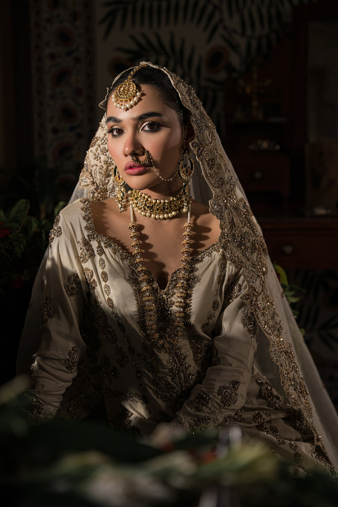 Traditional Pakistani Bridal Gharara with Kameez 