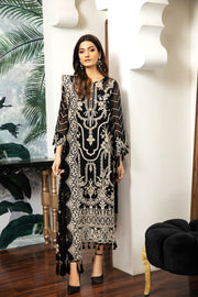 Traditionally Embellished Black Pakistani Salwar Kameez with Dupatta