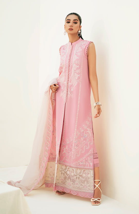 Try Embroidered Pakistani Salwar Kameez Dupatta Baby Pink Salwar Suit