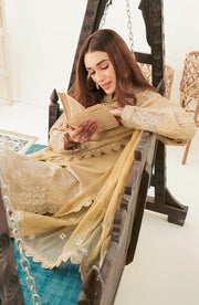 Try Embroidered Pakistani Salwar Kameez Dupatta Golden Salwar Suit