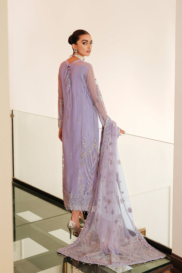Try Lilac Heavily Embellished Pakistani Long Kameez Wedding Dress 2023