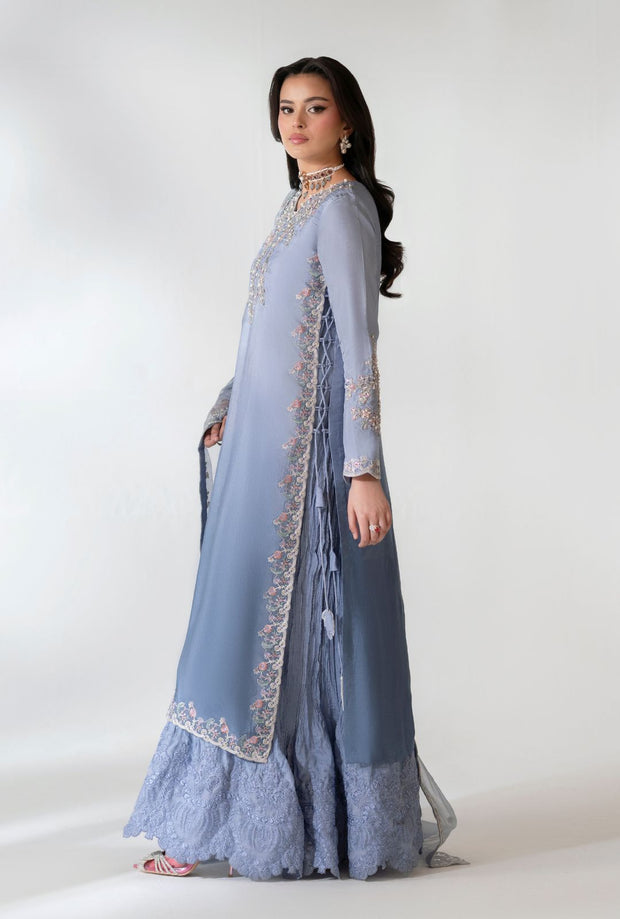 Elegant Pakistani Party Dress with Embroidered Details