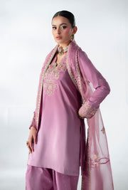 Stunning Floral Fusion Pakistani Party Dress Ensemble