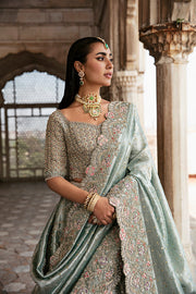 Walima Dress in Bridal Lehenga Choli and Dupatta Style