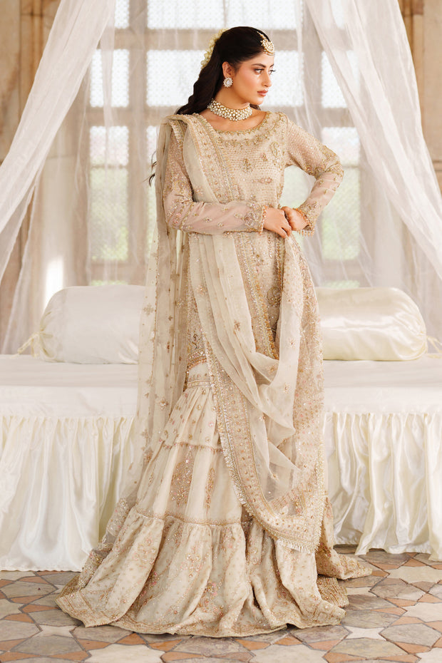 Elegant Beige Pakistani Bridal Dress for Festive Occasions