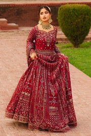 Elegant Red Pakistani Bridal Dress for Grand Occasions
