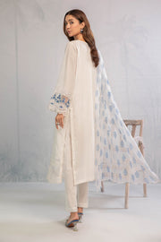 White Embroidered Pakistani Salwar Kameez Dupatta Salwar Suit