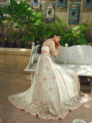 White Lehenga Choli Pakistani Bridal Dress