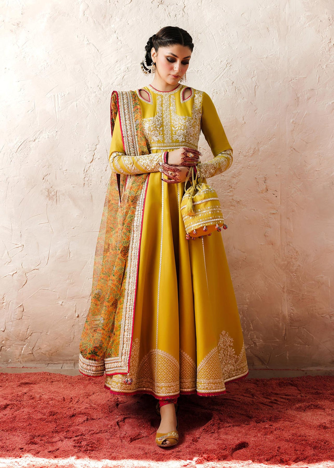 Yellow Frok Pakistani Wedding Dress BC120