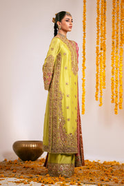Yellow Mehndi Dress in Kameez Trouser Dupatta Style Online