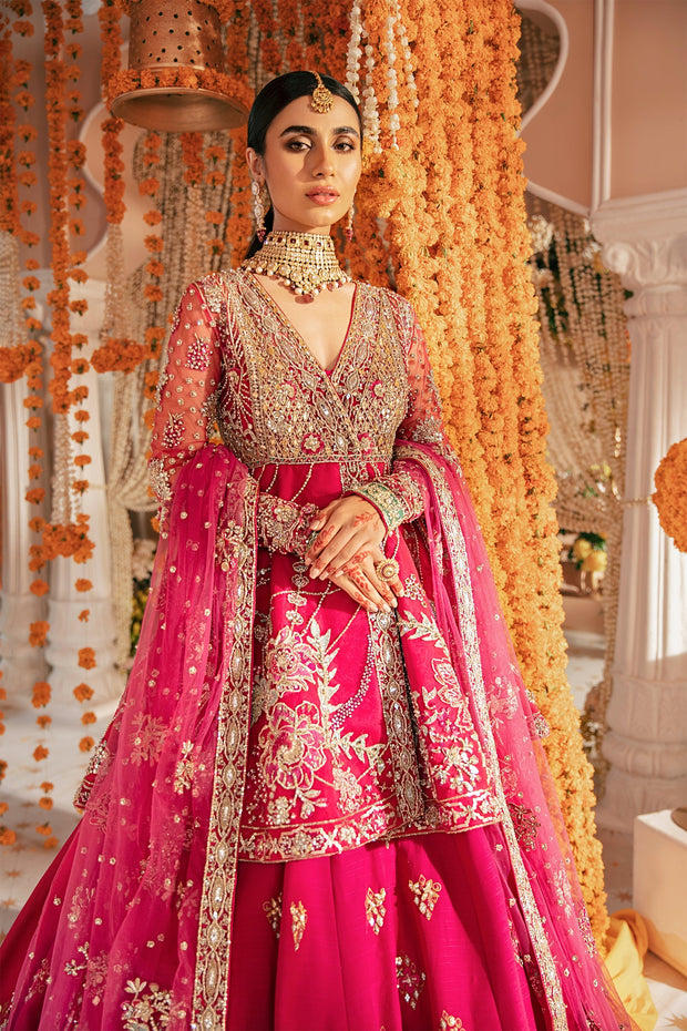 Zara Shahjahan Angrakha Lehenga Dupatta Bridal Wedding Dress