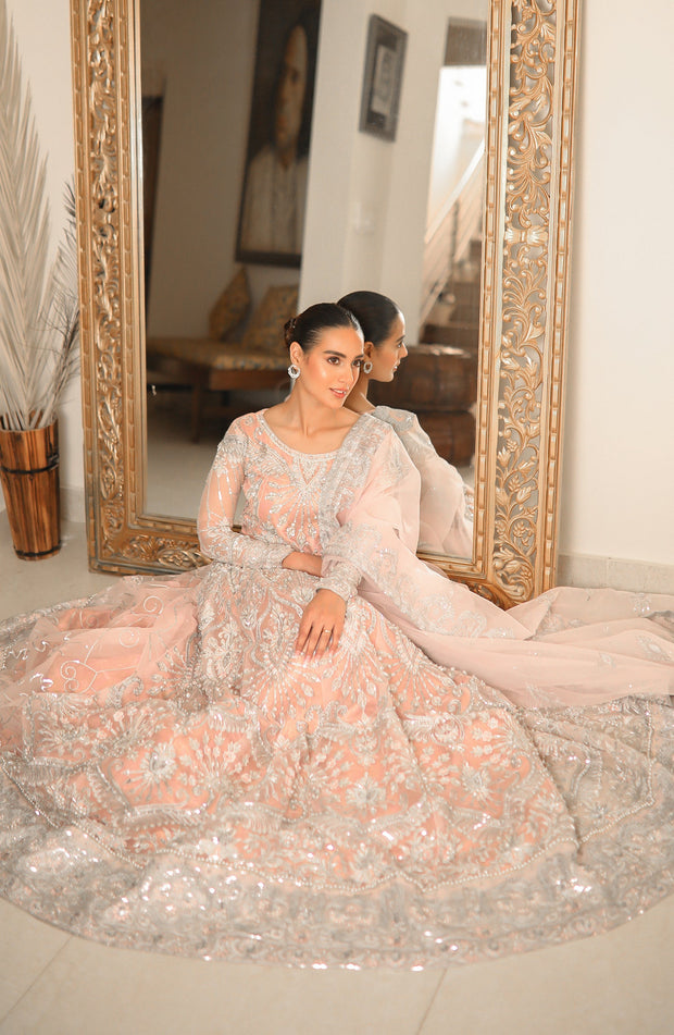 Embroidered Organza Pakistani Bridal Suit