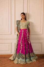 Elegant Mint Green Pakistani Bridal Dress for Weddings