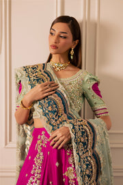 Elegant Mint Green Pakistani Bridal Dress for Weddings