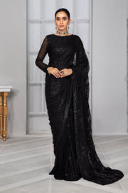 Elegant Sequins Embroidered Chiffon Dress in Classic Shade