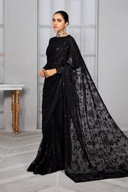 Elegant Sequins Embroidered Chiffon Dress in Classic Shade