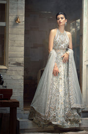 Pakistani Designer Bridal Dress in Opulent Sheer Fabric