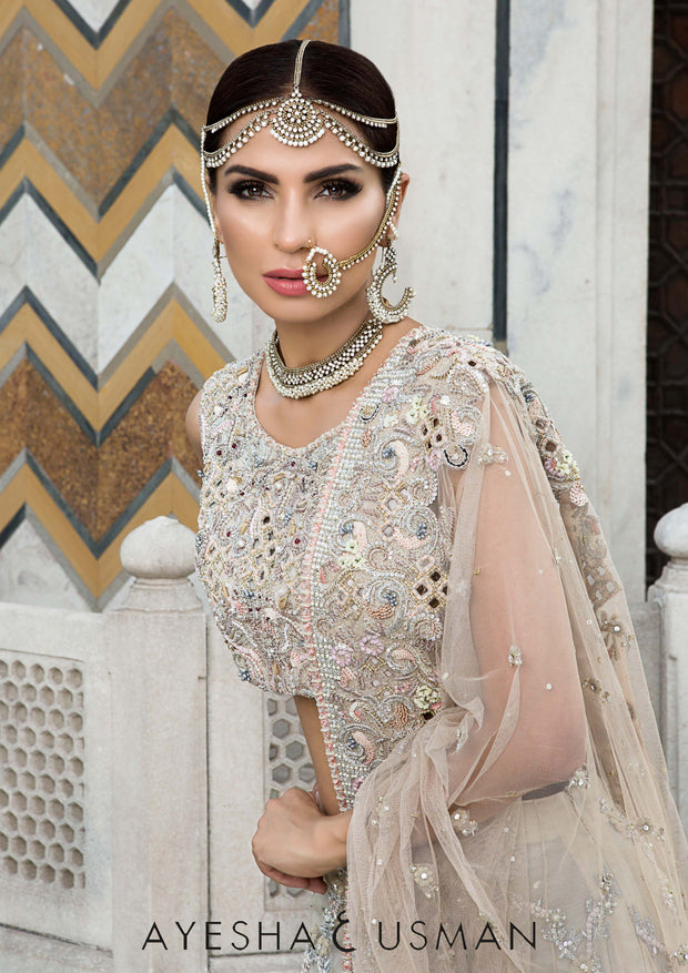 Elegant Pakistani Designer Bridal Dress in Rich Crimson