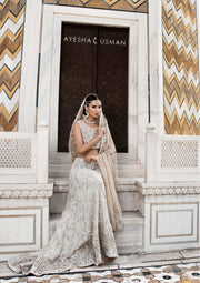 Elegant Pakistani Designer Bridal Dress in Rich Crimson