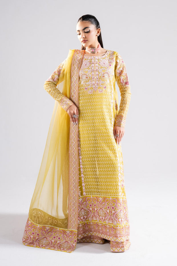 French Vanilla Tissue 3-Piece Pakistani Dress