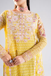 French Vanilla Tissue 3-Piece Pakistani Dress