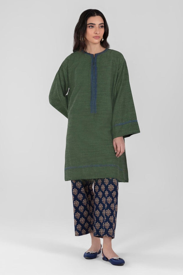 Sana Safinaz Latest Green Winter Ready to Wear Dress
