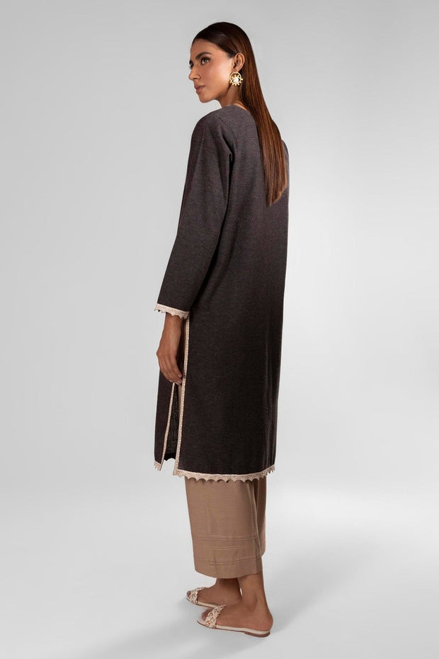 Sana Safinaz Premium Charcoal Yarn Dyed Party Dress
