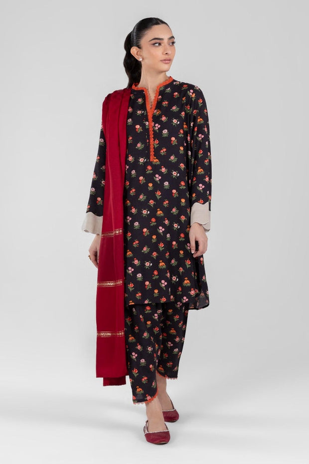 Sana Safinaz Elegant Black Floral Party Dress