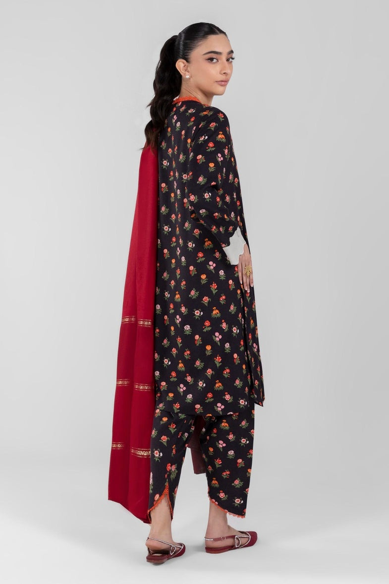 Sana Safinaz Elegant Black Floral Party Dress