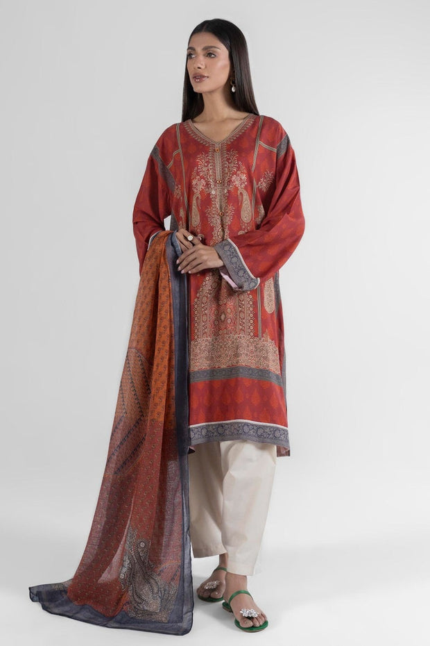 Sana Safinaz Beautiful Multi-Hued Slub Linen Dress