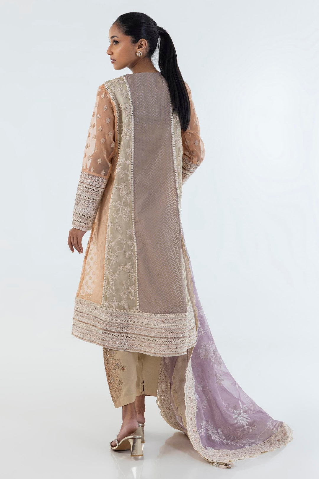 Sana Safinaz Stitched Angrakha Embroidered Shirt + Shalwar +