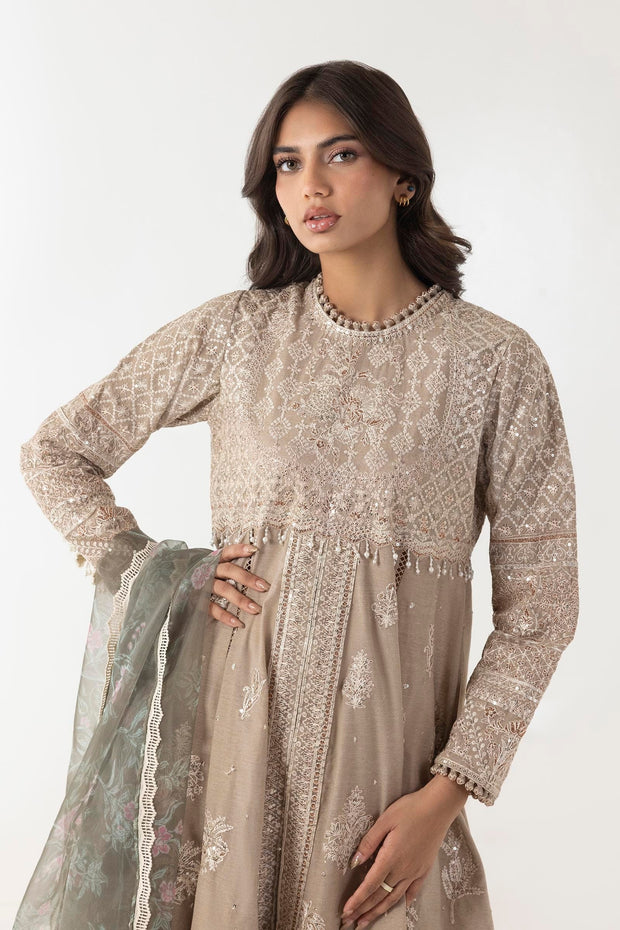Sana Safinaz Stitched Embroidered Shirt + Culotte + Dupatta
