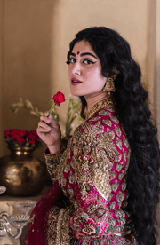 Stunning Hot Pink Pakistani Bridal Lehenga for Elegance