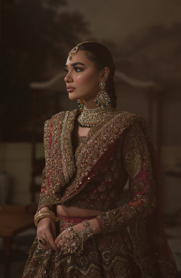 Stunning Hot Pink Pakistani Bridal Lehenga for Elegance