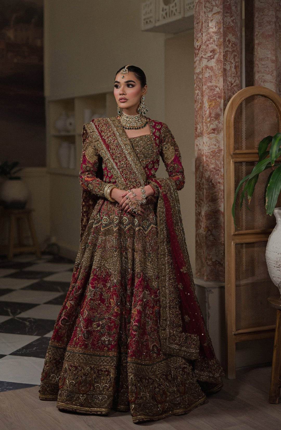 Stunning Hot Pink Pakistani Bridal Lehenga for Elegance