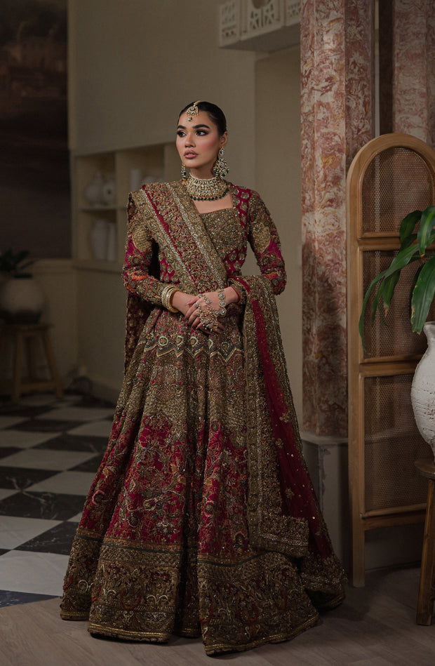 Stunning Hot Pink Pakistani Bridal Lehenga for Elegance