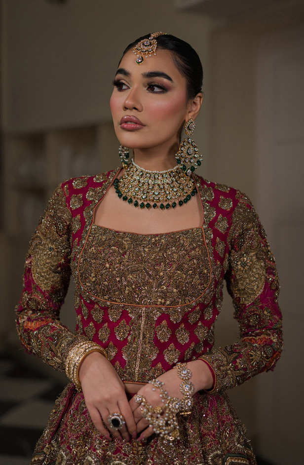 Stunning Hot Pink Pakistani Bridal Lehenga for Elegance