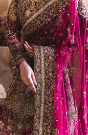 Stunning Hot Pink Pakistani Bridal Lehenga for Elegance