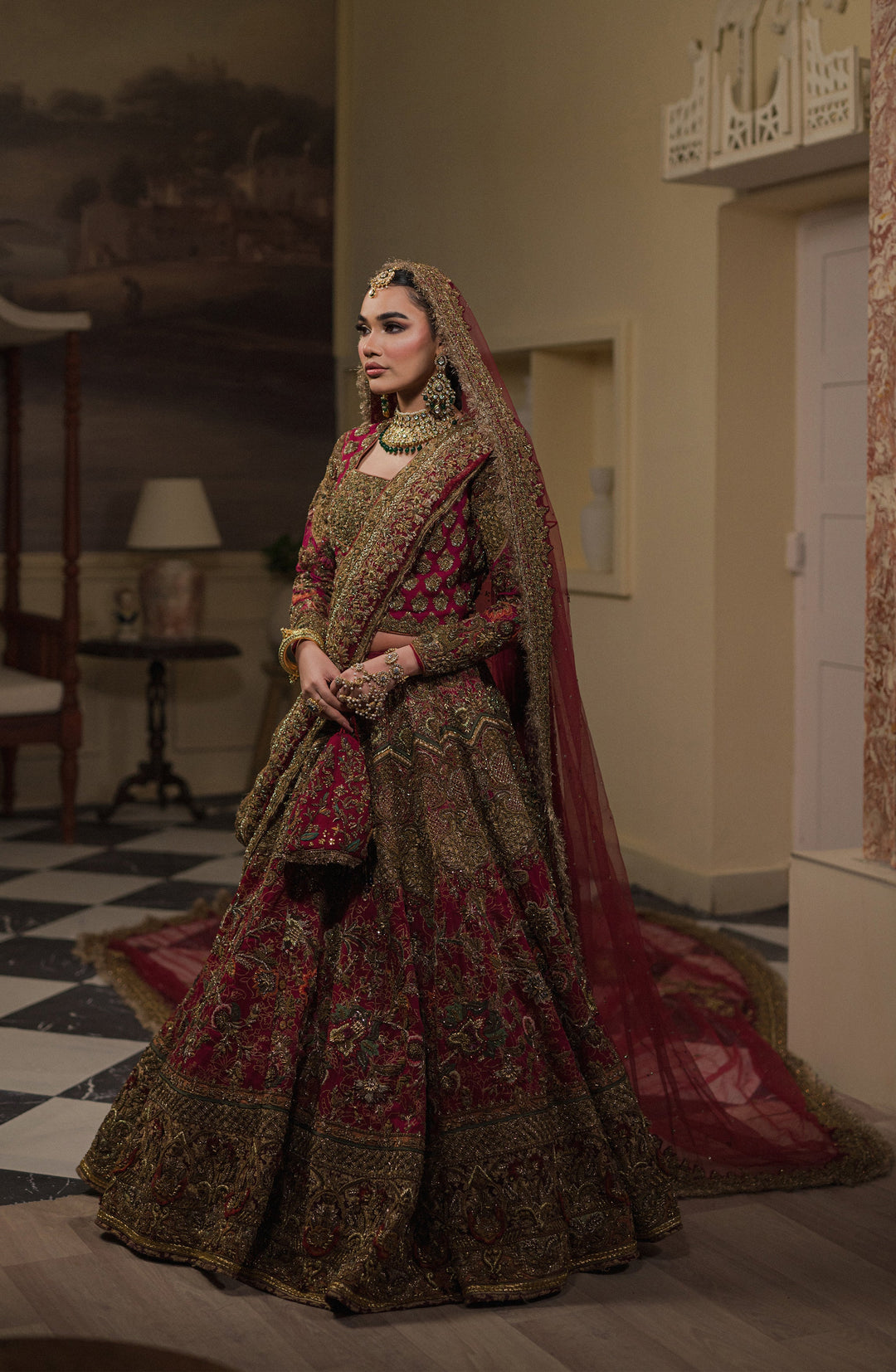 Stunning Hot Pink Pakistani Bridal Lehenga for Elegance