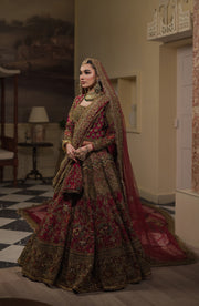 Stunning Hot Pink Pakistani Bridal Lehenga for Elegance