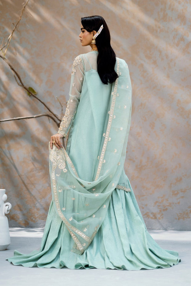 Green Luxury Organza Ensemble Pakistani Party Dress