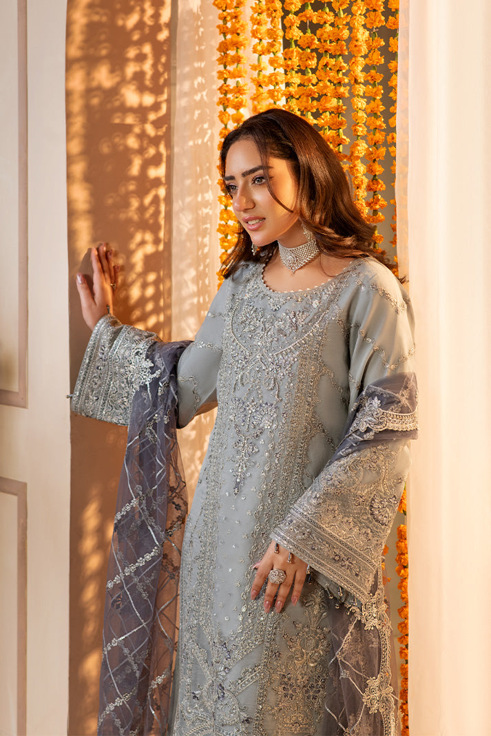 Embroidered Embroidered Raw Silk Ensemble