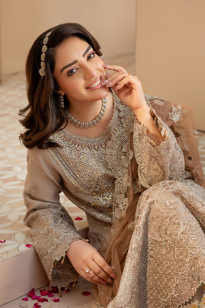 Organza Embroidered Gown