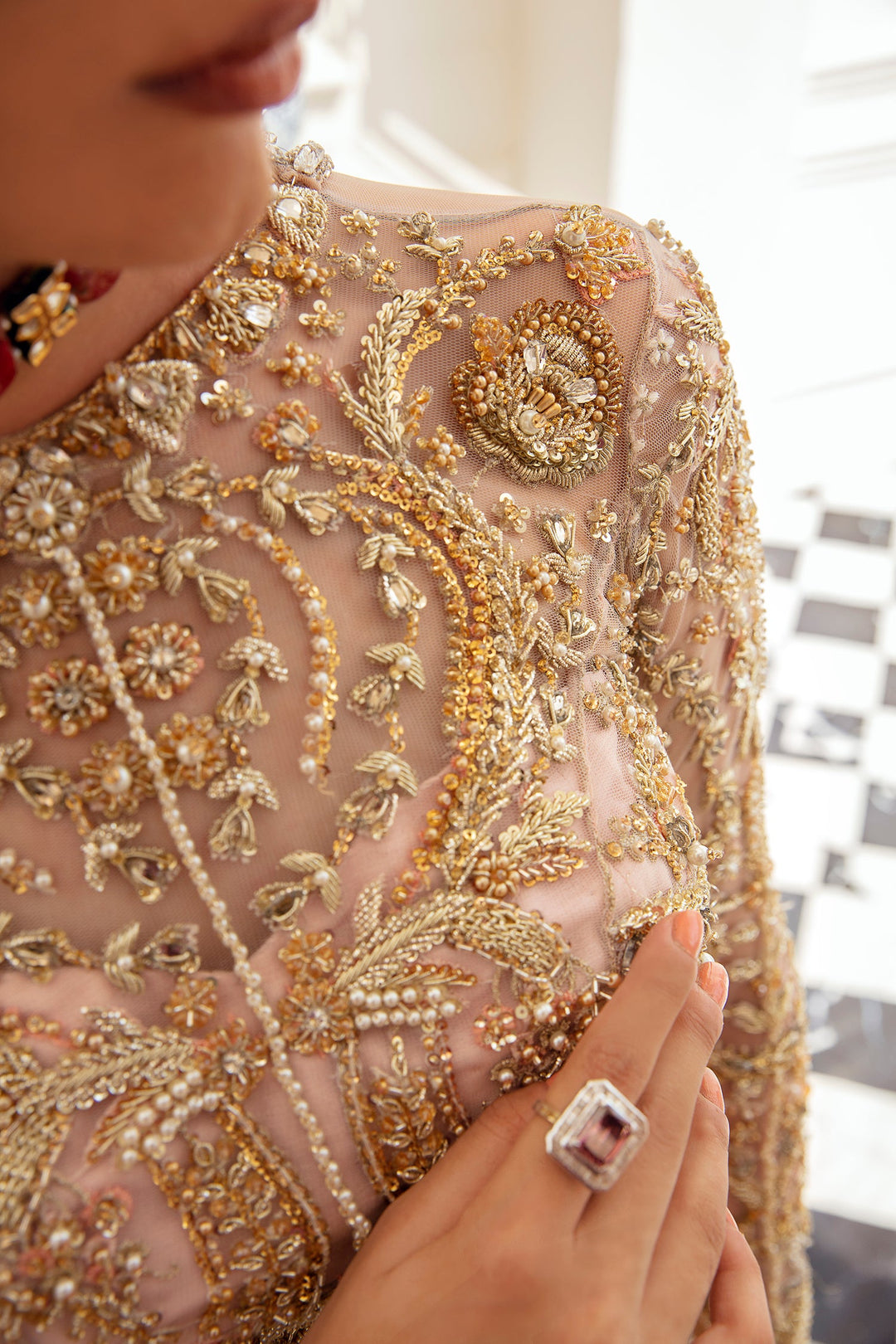 Regal Royal Red Pakistani Bridal Dress for Weddings