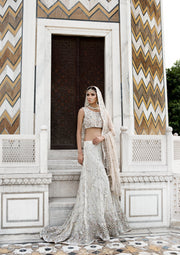 Exquisite Pakistani Bridal Dress in Heavily Embellished Silk